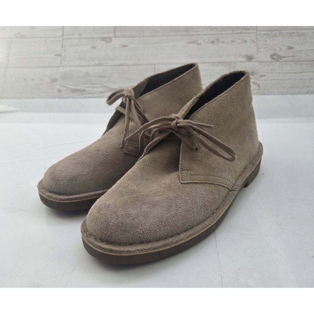 Clarks Collection Chukka Boots Womens 7.5 Beige Suede Desertcore 70s Revival
